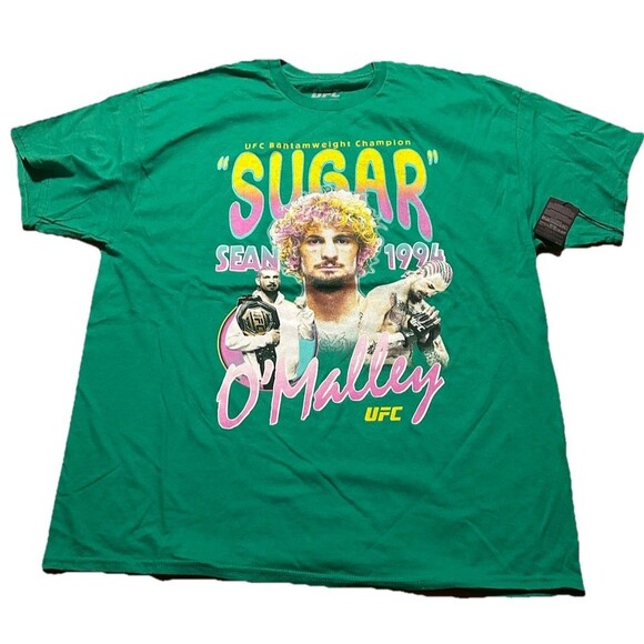 Sean O’Malley Sugar UFC Champion T-Shirt Green Men’s XL NWT Official Graphic Tee - Picture 1 of 3